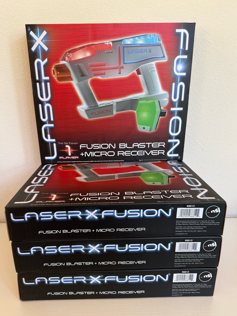 [FACTORY SEALED] Lot of 4 Laser X Fusion Fusion Blaster + Micro Receiver